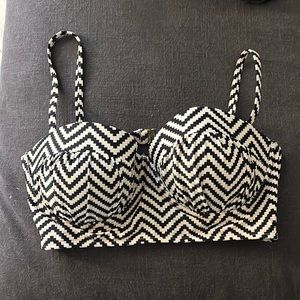 XHILARATION chevron bikini top